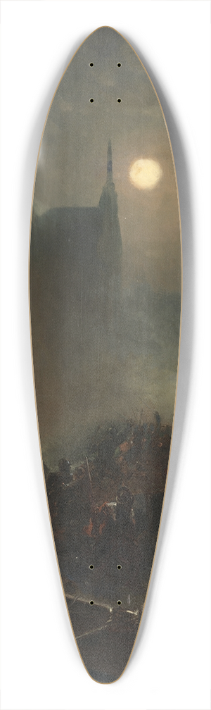 Charles Rochussen - Het turfschip van Breda, Anno 1590 39.3 inch art pintail longboard deck
