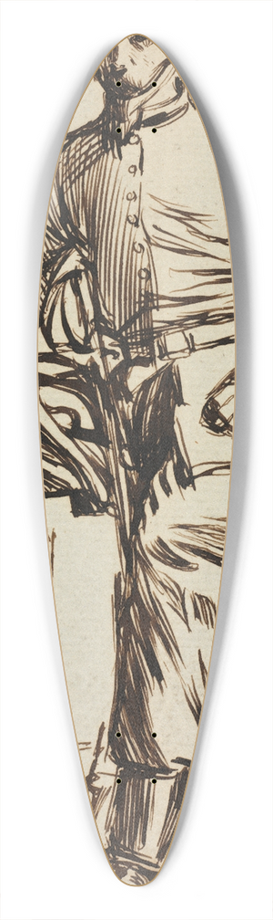 Charles Samuel Keene - Charles Keene as a Volunteer 39.3 inch art pintail longboard deck