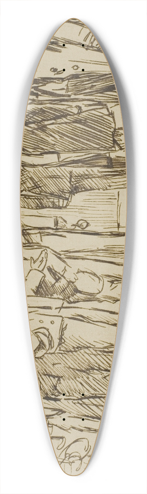 Charles Samuel Keene - Identification of Prisoner 39.3 inch art pintail longboard deck