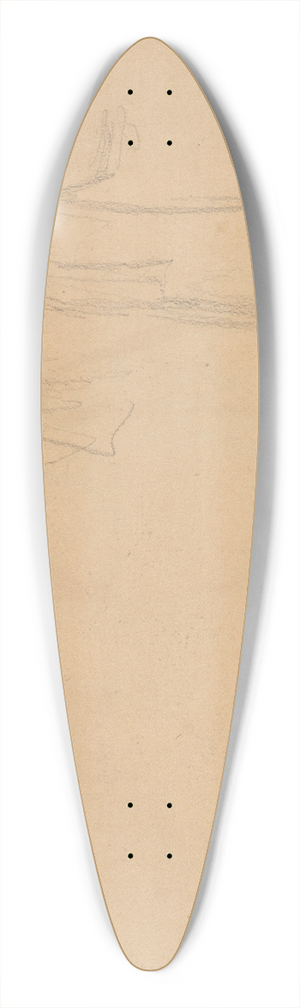 Charles Sprague Pearce - Study of Figures (verso) 39.3 inch art pintail longboard deck