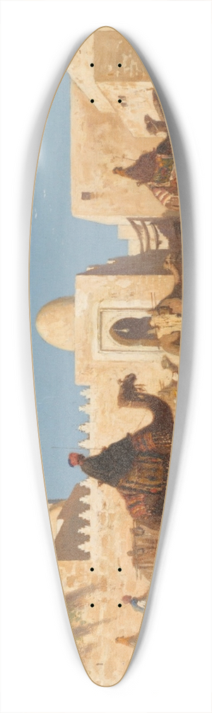Charles Thodore Frre - A Square in Beirut 39.3 inch art pintail longboard deck