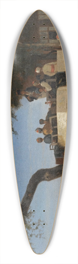Charles Thodore Frre - Au Caf 39.3 inch art pintail longboard deck