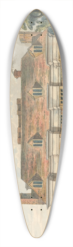 Charles Tomkins - Ealing House, Middlesex 39.3 inch art pintail longboard deck