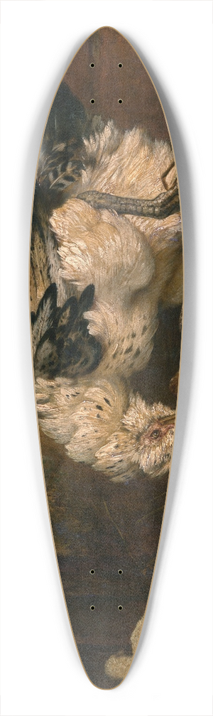Charles Verlat - Hen with Chicken 39.3 inch art pintail longboard deck