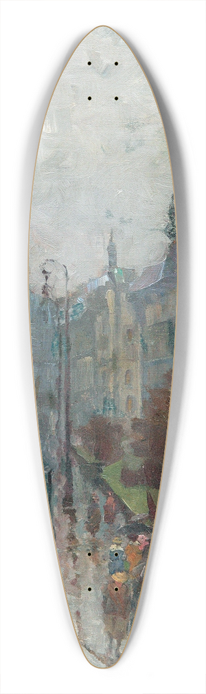 Charles Vetter - Promenadeplatz in Mnchen im Regen 39.3 inch art pintail longboard deck