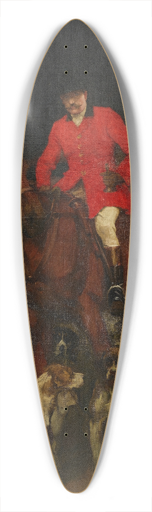 Charles Wellington Furse - A portrait of Lord R. Alison Johnson on horseback with his hounds ready to set out 39.3 inch art pintail longboard deck
