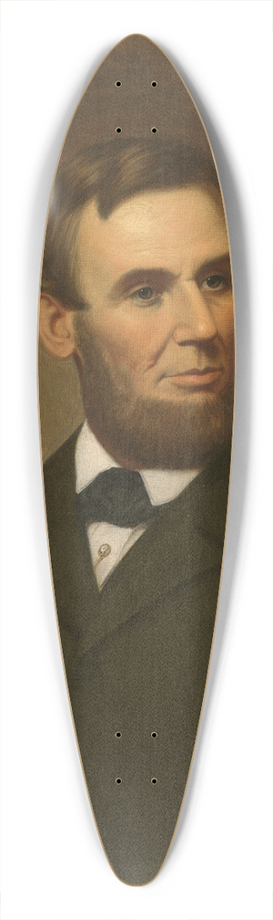Charles Wesley Jarvis - Abraham Lincoln 39.3 inch art pintail longboard deck