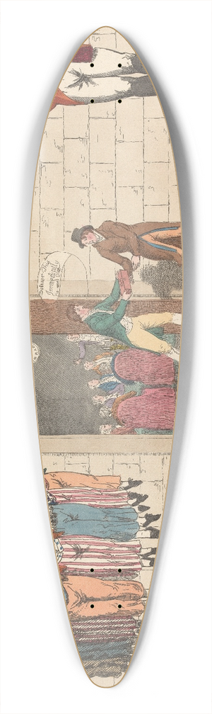 Charles Williams - The Balance of Justice 39.3 inch art pintail longboard deck