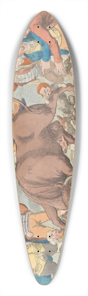 Charles Williams - The Norwich Bull-Bait 39.3 inch art pintail longboard deck