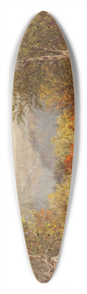 Charles W. Knapp - Autumn in the Catskills 39.3 inch art pintail longboard deck
