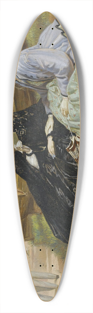 Charles Wynne Nicholls - A Seaside Romance 39.3 inch art pintail longboard deck