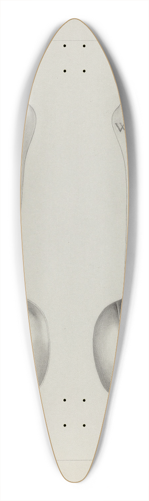 Charlotte Winter - Silver Spoon 39.3 inch art pintail longboard deck