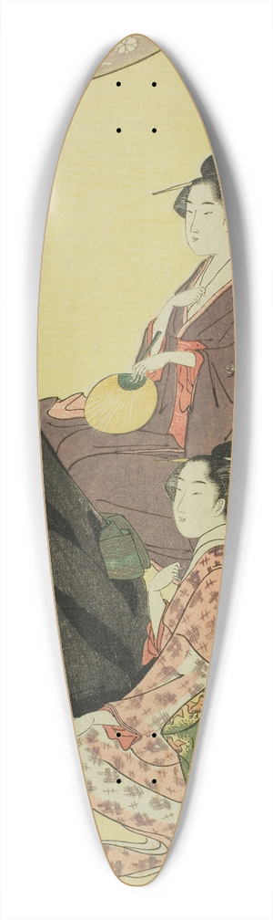 Chbunsai Eishi - A Banquet Scene 39.3 inch art pintail longboard deck