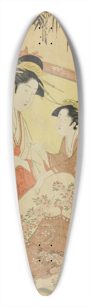 Chbunsai Eishi - Beauties Parodying the Seven Sages  A Selection of Younger Courtesans (Shichi kenjin yatsushi bijin shinzo zoroe); Shinoura of the Tsuruya 39.3 inch art pintail longboard deck
