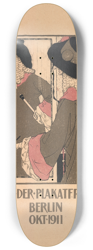 Burkhard Mangold - Verein der Plakatfreunde  Berlin  Okt 1911 8.25 inch art skate deck