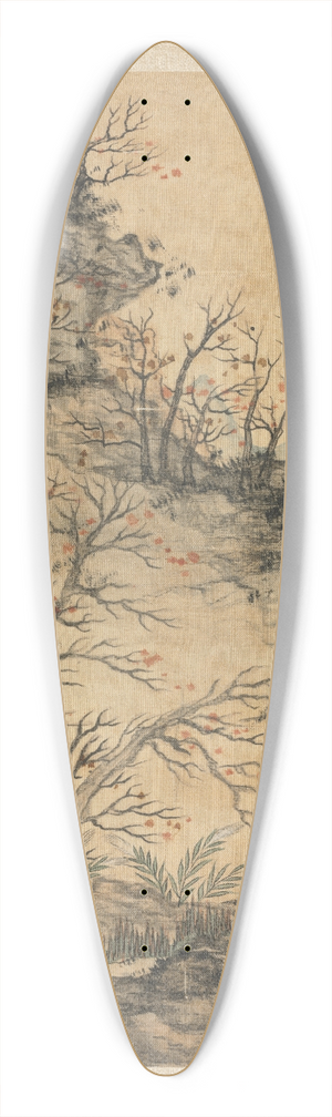 Chen Hongshou - Autumn Landscape 39.3 inch art pintail longboard deck