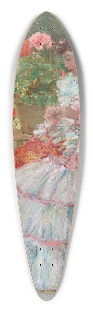 Childe Hassam - Geraniums 39.3 inch art pintail longboard deck