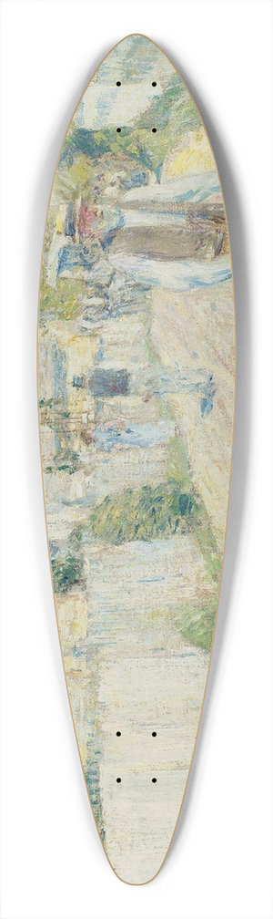 Childe Hassam - Street In Gloucester 39.3 inch art pintail longboard deck