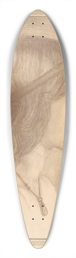 Chris Lebeau - Portret van een onbekend meisje 39.3 inch art pintail longboard deck Chris Lebeau - Portret van een onbekend meisje 39.3 inch art pintail longboard deck