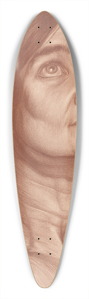 Chris Lebeau - Portret van een vrouw 39.3 inch art pintail longboard deck Chris Lebeau - Portret van een vrouw 39.3 inch art pintail longboard deck