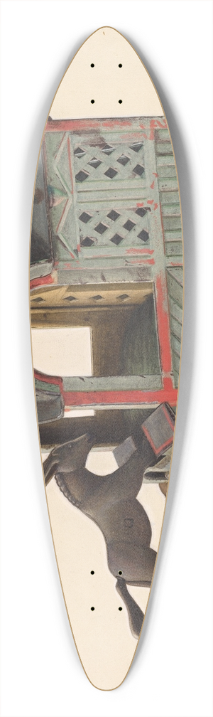 Chris Makrenos - Toy Bank  Mule and Manger 39.3 inch art pintail longboard deck