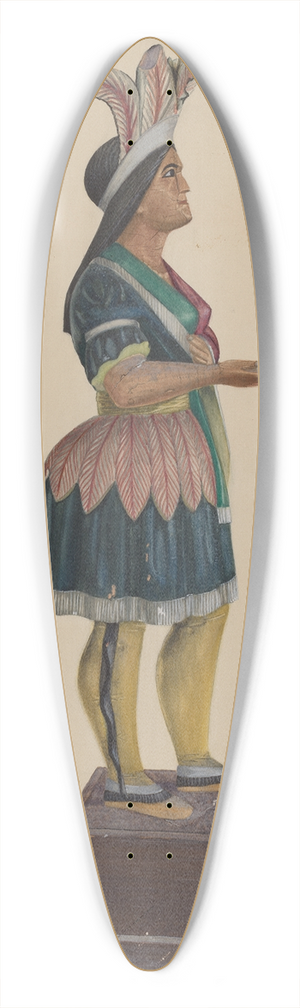 Chris Makrenos - Wooden Indian 39.3 inch art pintail longboard deck