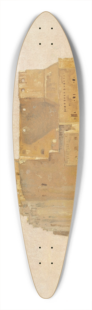 Christen Kbke - Castel dellOvo in Naples 39.3 inch art pintail longboard deck