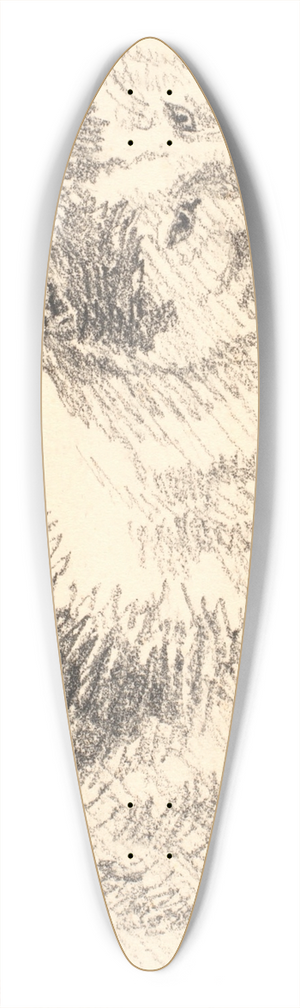 Christen Kbke - Liggende kat 39.3 inch art pintail longboard deck