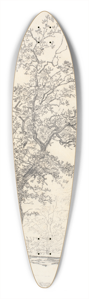 Christen Kbke - Parti fra en have 39.3 inch art pintail longboard deck Christen Kbke - Parti fra en have 39.3 inch art pintail longboard deck