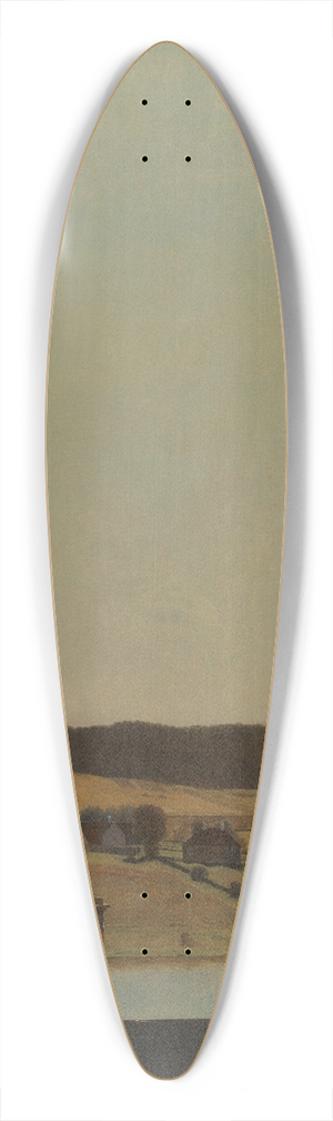 Christen Kbke - Roof Ridge of Frederiksborg Castle with View of Lake, Town and Forrest 39.3 inch art pintail longboard deck