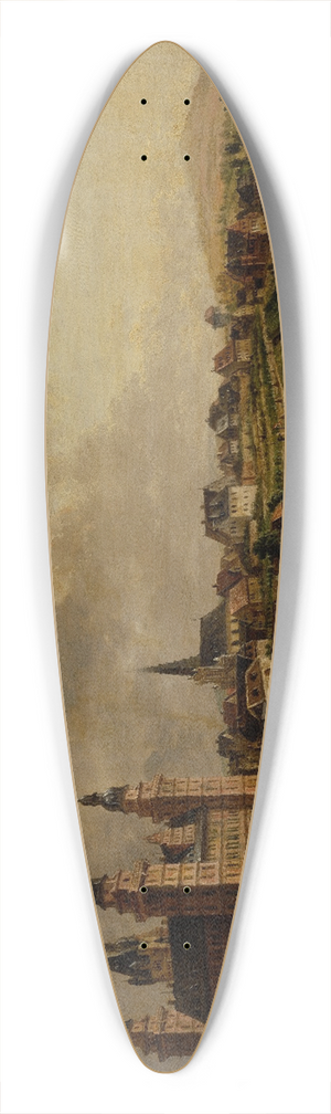 Christian Georg Schtz the elder - View of Aschaffenburg 39.3 inch art pintail longboard deck