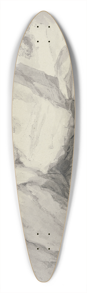 Christian Georg Schtz the Younger - Rockcave in the mountains 39.3 inch art pintail longboard deck