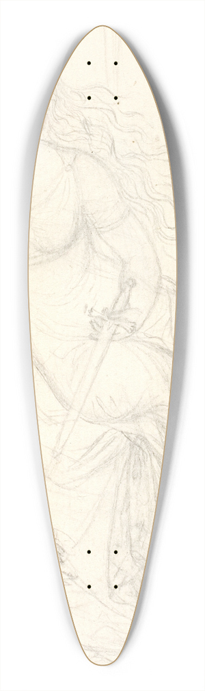 Christian Gottlieb Kratzenstein-Stub - Siddende kvinde med et svrd i venstre hnd 39.3 inch art pintail longboard deck