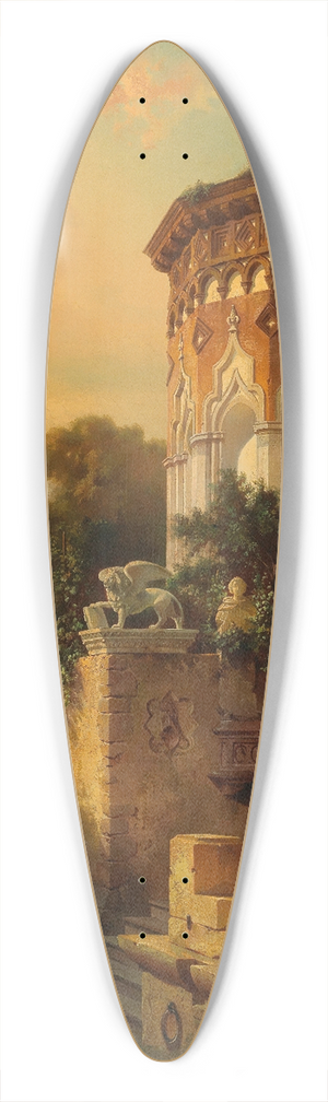 Christian Jank - Venice, a View of Santi Giovanni e Paolo from the Back 39.3 inch art pintail longboard deck