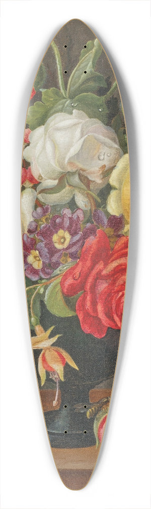 Christian Juel Mllback - Floral still life 39.3 inch art pintail longboard deck