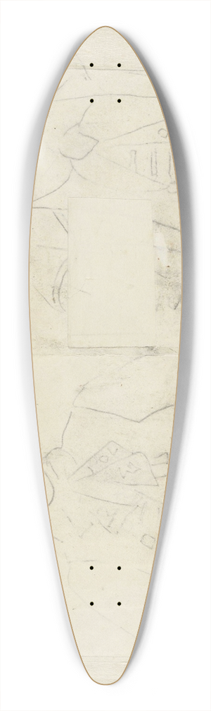 Christian Krohg - Bondepar, begge sittende en face 39.3 inch art pintail longboard deck
