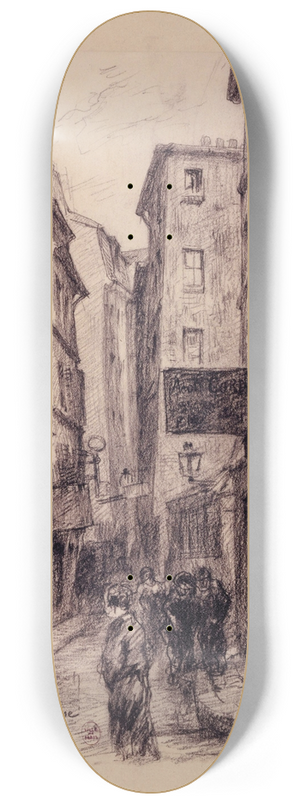 Camille Bourget - La rue de Venise 8.25 inch art skate deck