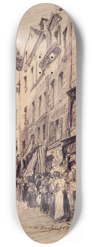 Camille Bourget - La rue Mouffetard 8.25 inch art skate deck