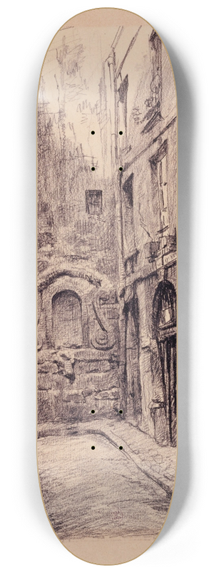 Camille Bourget - La rue Saint-Paul, rue Eginhard 8.25 inch art skate deck