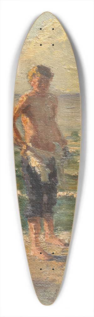 Christian Landenberger - Knabe am See 39.3 inch art pintail longboard deck