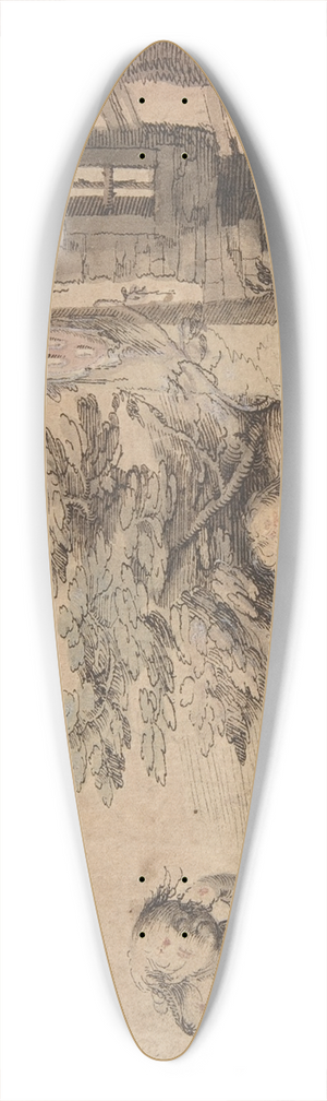 Christian Richter - Allegory of the Transience of Life 39.3 inch art pintail longboard deck