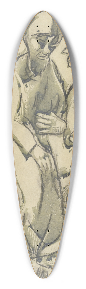 Christian Rohlfs - Three standing men 39.3 inch art pintail longboard deck