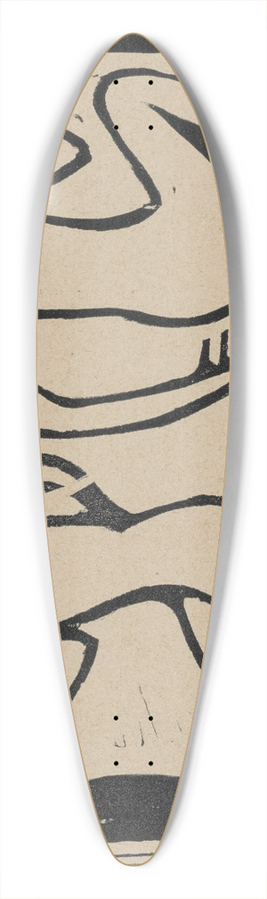Christian Rohlfs - Zwei Tanzende 39.3 inch art pintail longboard deck