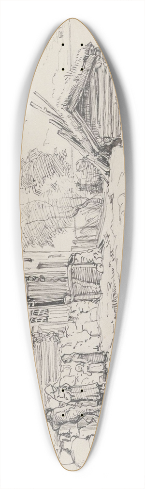 Christian Skredsvig - Fire barn p tun 39.3 inch art pintail longboard deck