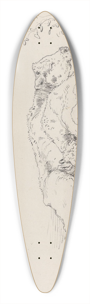 Christian Skredsvig - To liggende kyr 39.3 inch art pintail longboard deck
