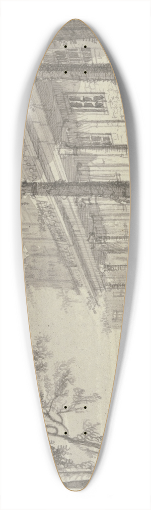Christian Stcklin - Palastruine, links ein Obelisk 39.3 inch art pintail longboard deck