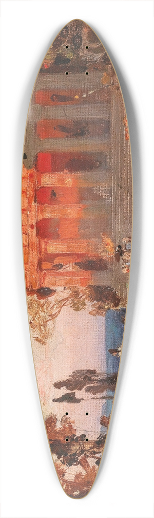 Christian Wilberg - Ideallandschaft mit Tempel 39.3 inch art pintail longboard deck