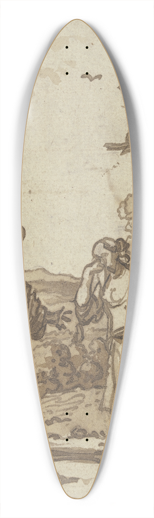 Christian Wilhelm Ernst Dietrich - Abrahams Verstoung der Hagar 39.3 inch art pintail longboard deck