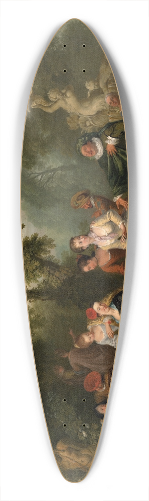 Christian Wilhelm Ernst Dietrich - Gesellschaft im Park 39.3 inch art pintail longboard deck