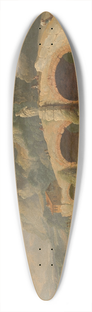 Christian Wilhelm Ernst Dietrich - Italian Landscape 39.3 inch art pintail longboard deck